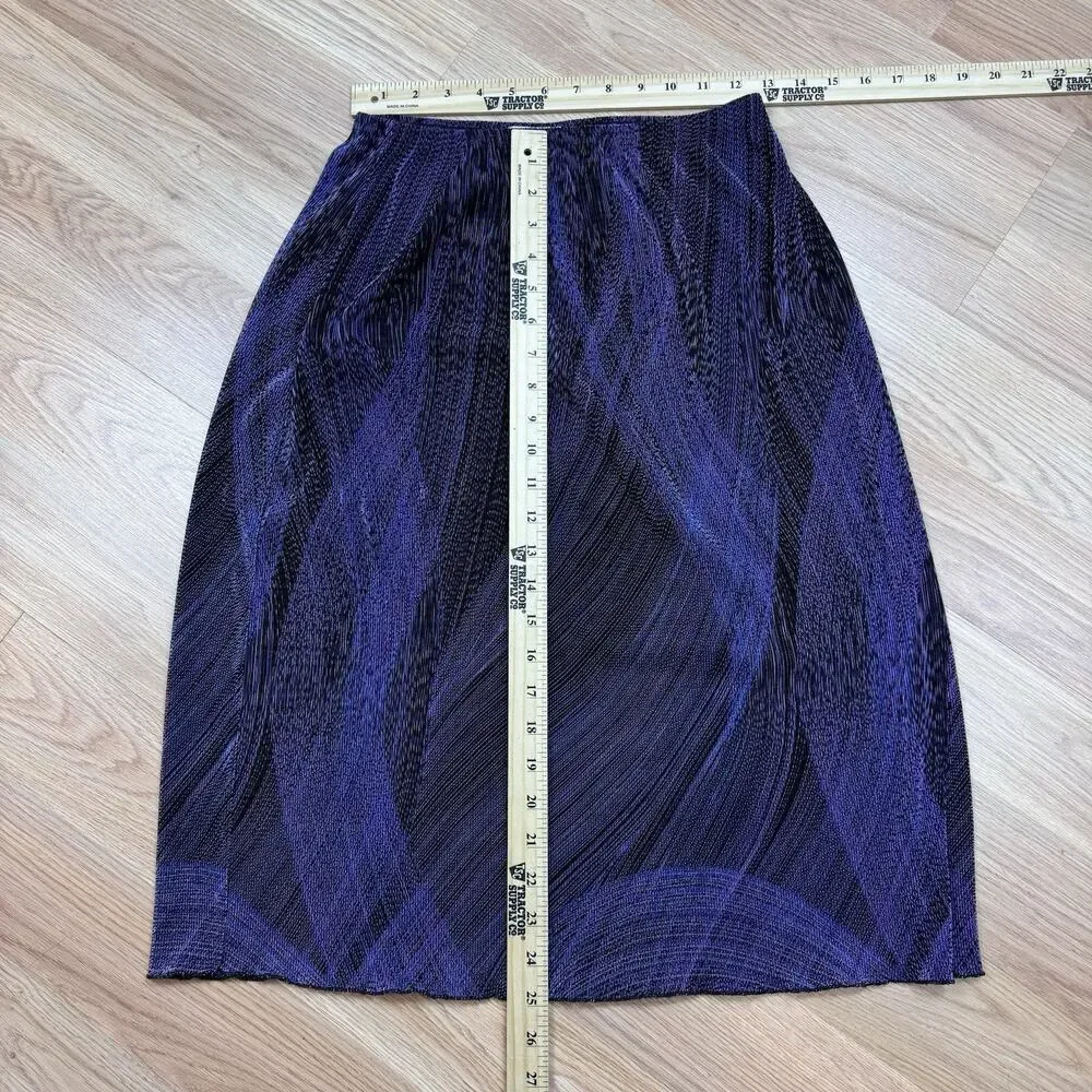 Womens Vintage 90s Skirt Purple Abstract Print Medium Fashion Bug Funky Boho